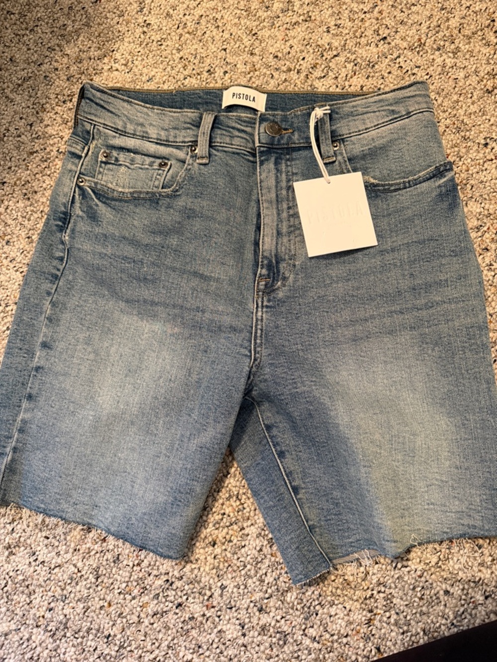 pistola Light Blue Denim Jean Shorts